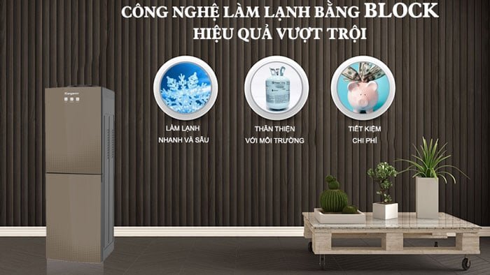 cây nước nóng lạnh Kangaroo KG58A3 ứng dụng công nghệ làm lạnh bằng Block