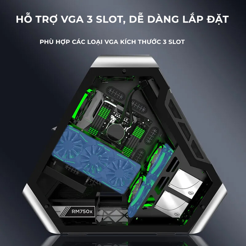 Vỏ case Jonsbo TR03-G Black (Mid Tower/Màu Đen)