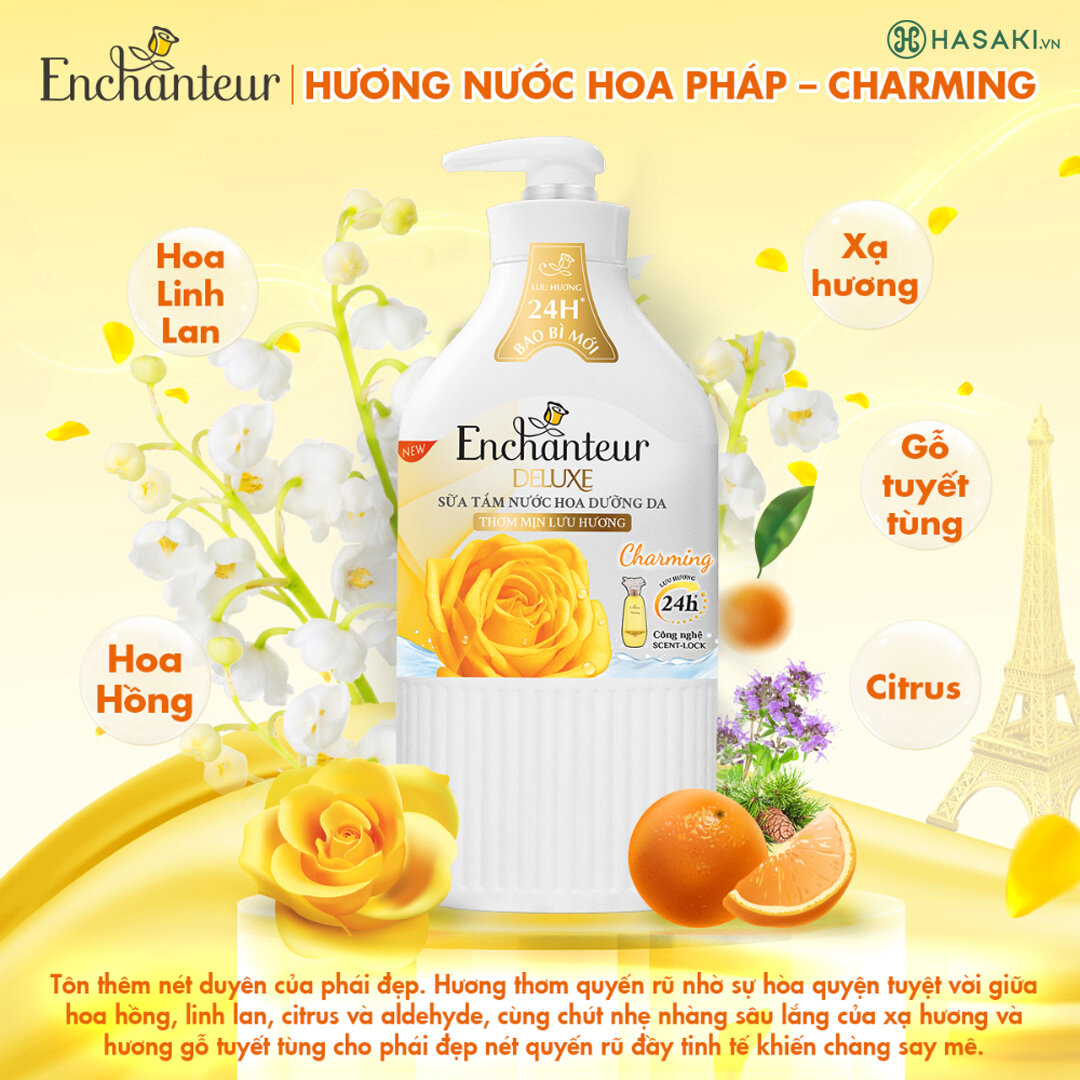 Mua Sữa Tắm Enchanteur Nước Hoa Dưỡng Da Charming 650g tại Hasaki 