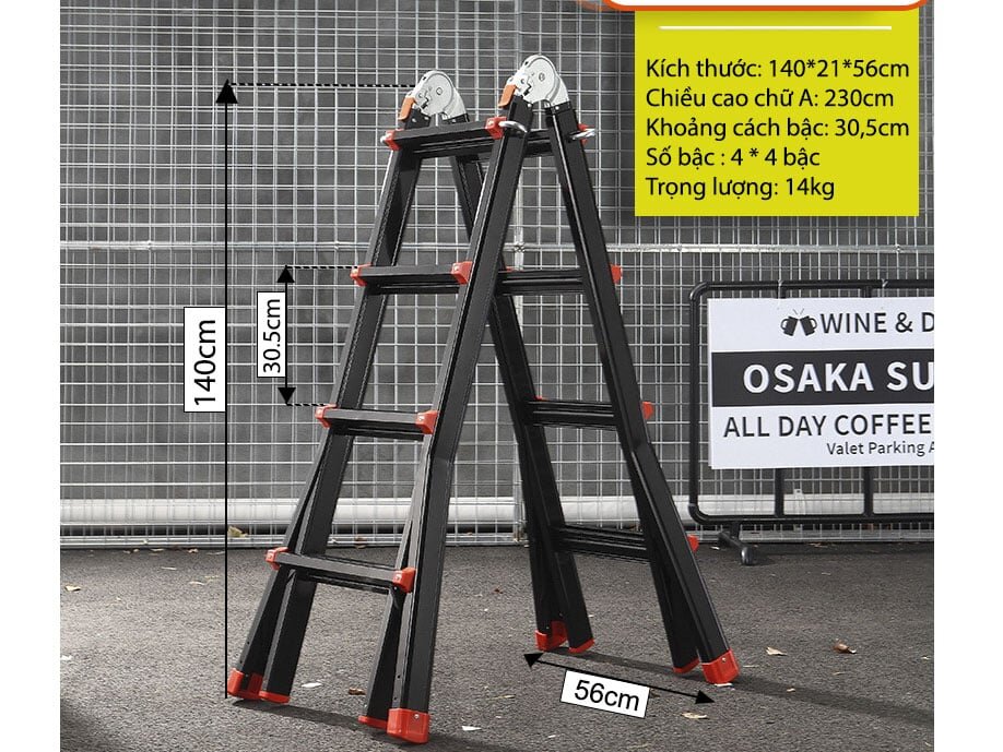 Thang nhôm gấp đa năng DIY MTL-44 Thang nhôm gấp đa năng DIY MTL-44