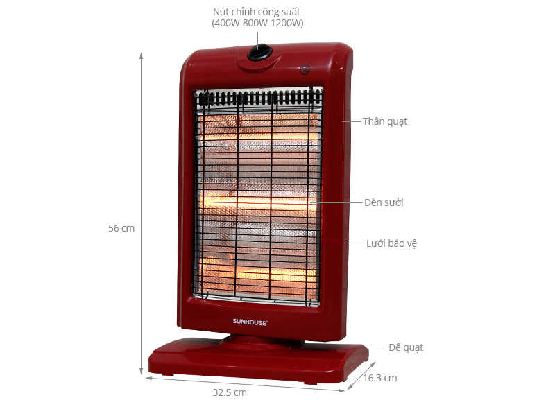 Quạt sưởi Sunhouse SHD7016 Quạt sưởi Sunhouse SHD7016