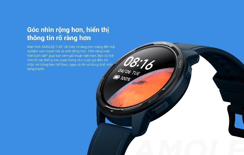 Đồng hồ thông minh Xiaomi S1 Active mặt đồng hồ