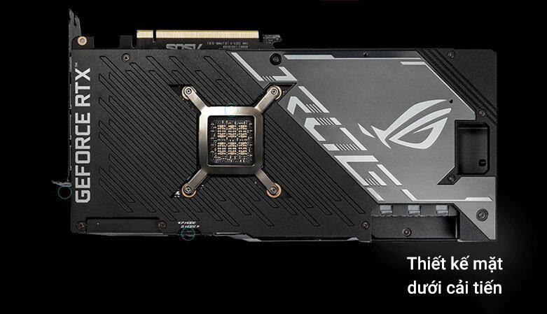 Card màn hình/ VGA ASUS ROG Strix LC GeForce RTX™ 3080 Ti 12GB GDDR6X | Thiết kế mặt dưới cải tiến