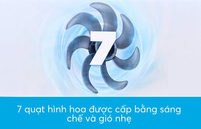 Quạt đứng Midea FS40-23MT có 7 cánh Quạt đứng Midea FS40-23MT