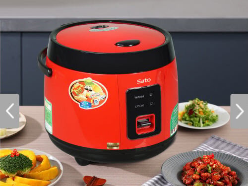 Nồi cơm điện Sato 18F061 1.8 lít màu đỏ Nồi cơm điện Sato 18F061 1.8 lít màu đỏ