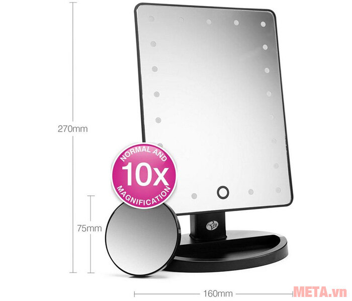 Gương vuông trang điểm đèn LED RIO MMSP