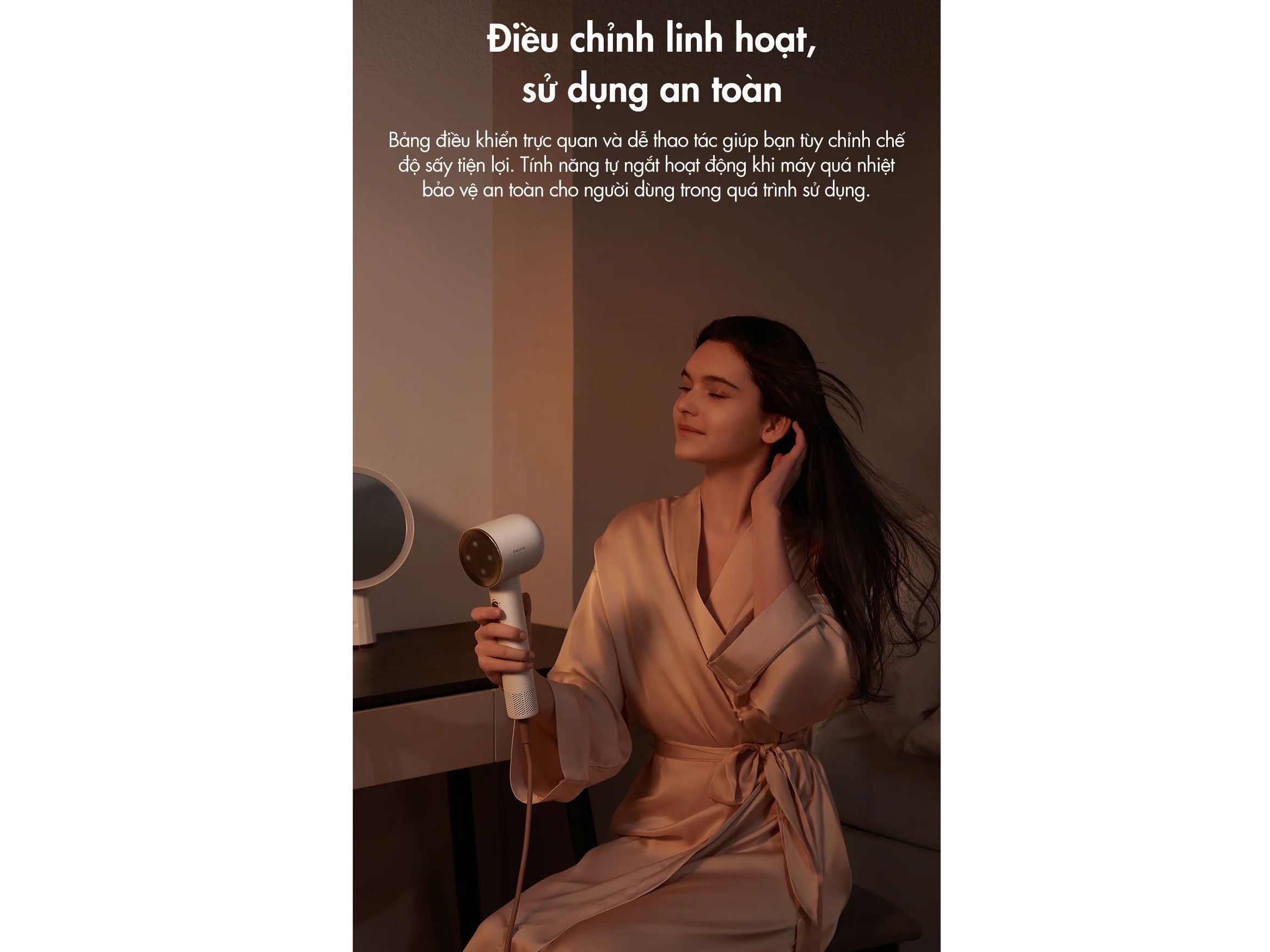 Máy sấy Dreame Hair Glory có khả năng vận hành an toàn