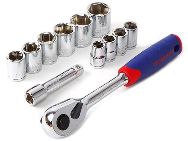 Bộ tuýp và cần xoay Workpro W003023 gồm 12 chi tiết Bộ tuýp và cần xoay Workpro W003023