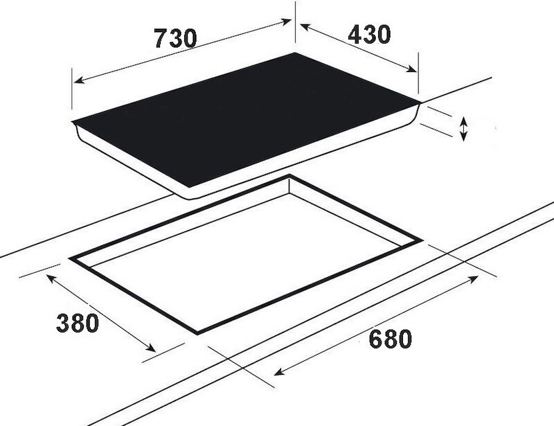Kích thước bếp từ Faster FS 99 Max