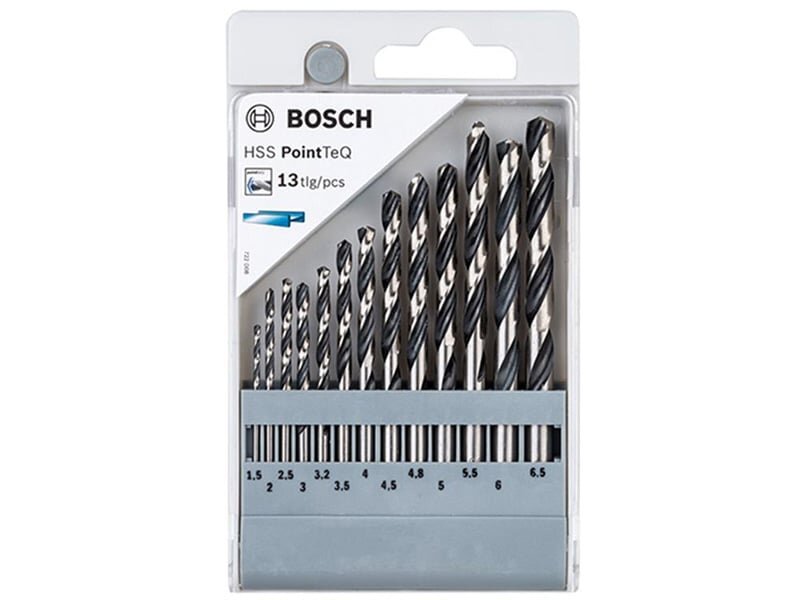 Hình ảnh bộ mũi khoan Bosch HSS PointTeQ 2608577349 (13 mũi 1.5-6.5)