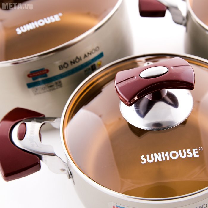 Bộ nồi Anod Sunhouse SH8831EB