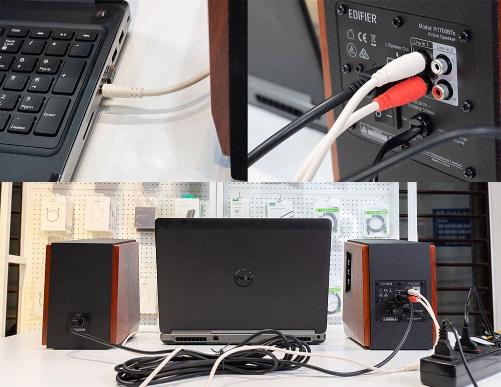 Edifier R1700BTs có đa dạng cổng kết nối Edifier R1700BTs