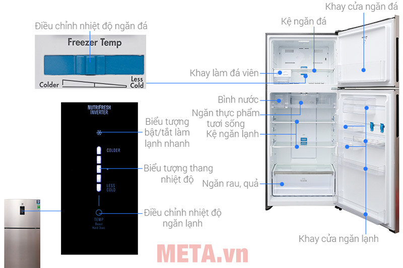 Tủ lạnh Electrolux ETB5702GA 531 lít
