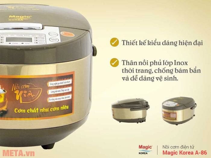 Nồi cơm niêu điện tử Magic A-86 New - Lòng niêu
