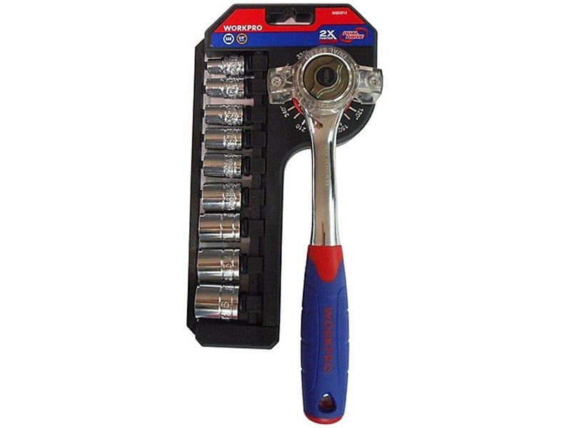 Bộ tuýp nhân đôi tốc độ Workpro W003014 có thiết kế thông minh, tiện dụng Bộ tuýp nhân đôi tốc độ Workpro W003014