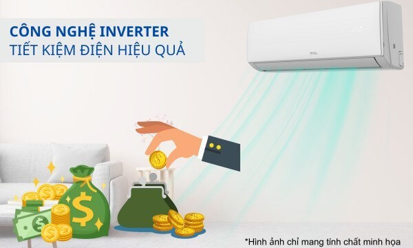 Máy lạnh TCL Inverter 1.5 HP TAC-13CSD/XA73I Tiết kiệm điện hiệu quả