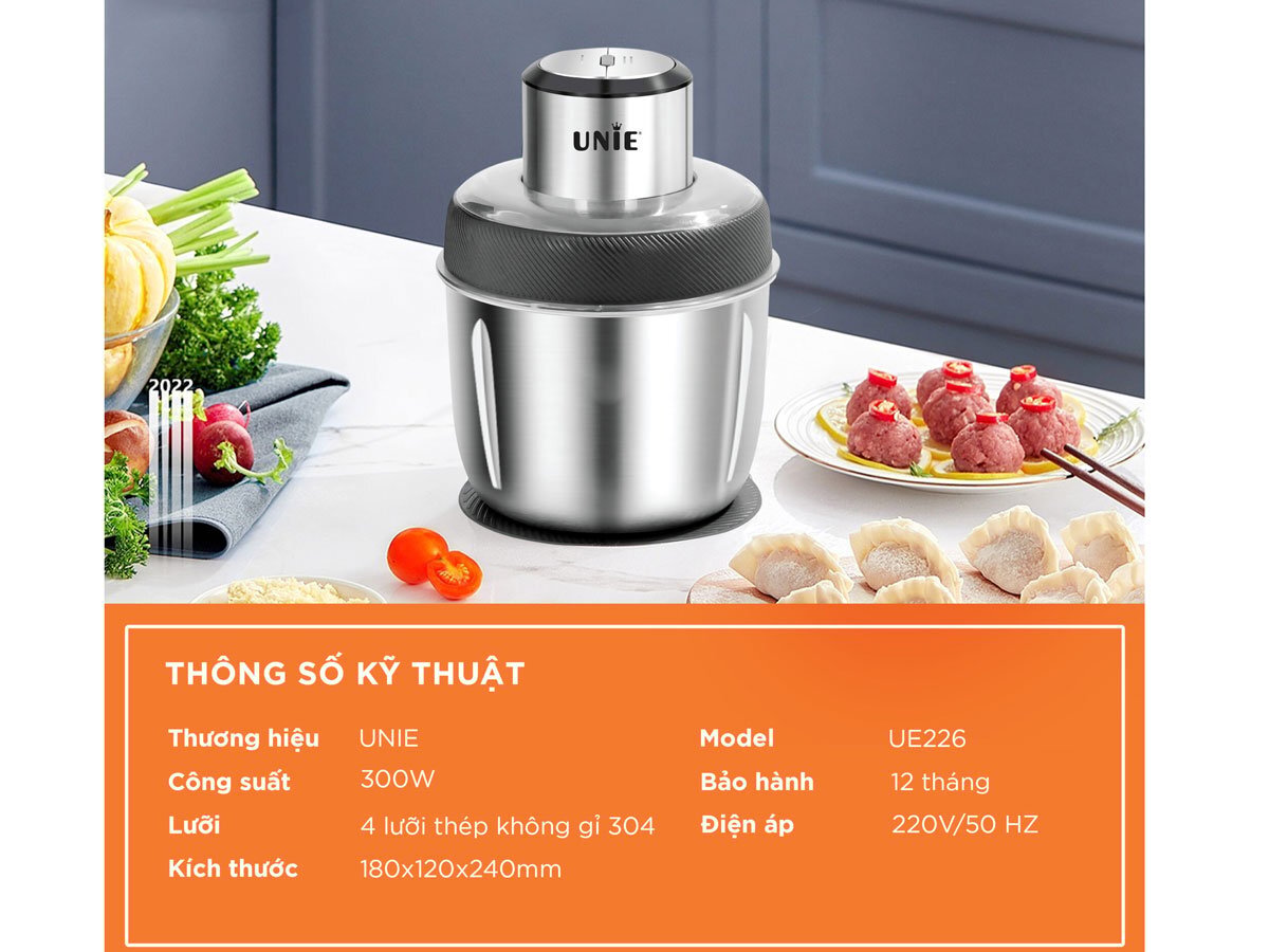 Máy xay thịt Unie có dung tích cối 2.5 lít Máy xay thịt Unie
