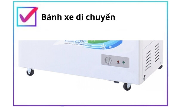 Tủ đông Sanaky VH-2299A1 có bánh xe di chuyển