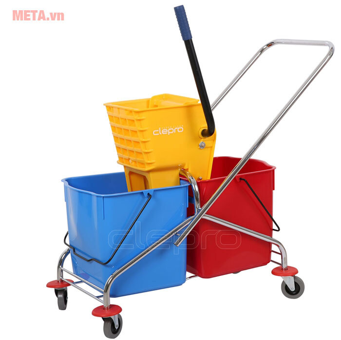 Xe đẩy vắt cây lau nhà 2 ngăn Clepro CB43