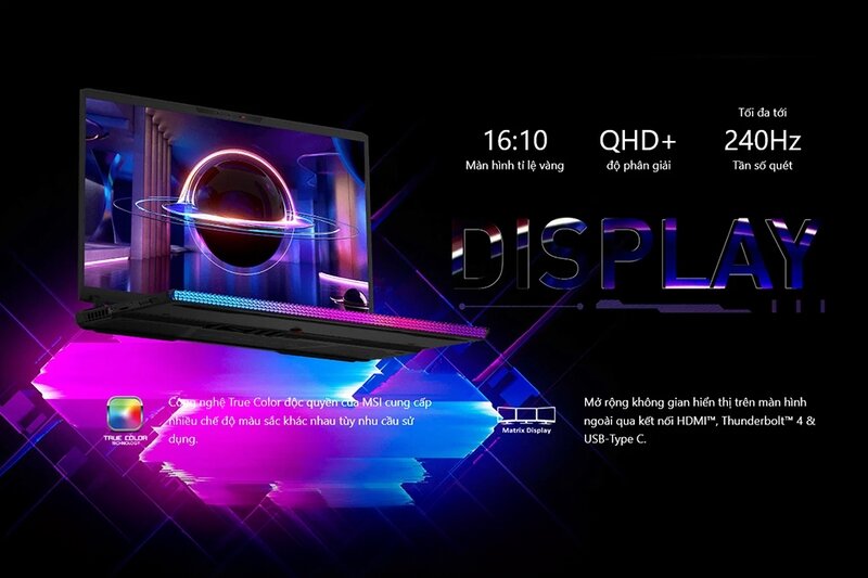 Đắm chìm vào thế giới giải trí bất tận với màn hình lớn sắc nét với kích thước lên đến 16 inch