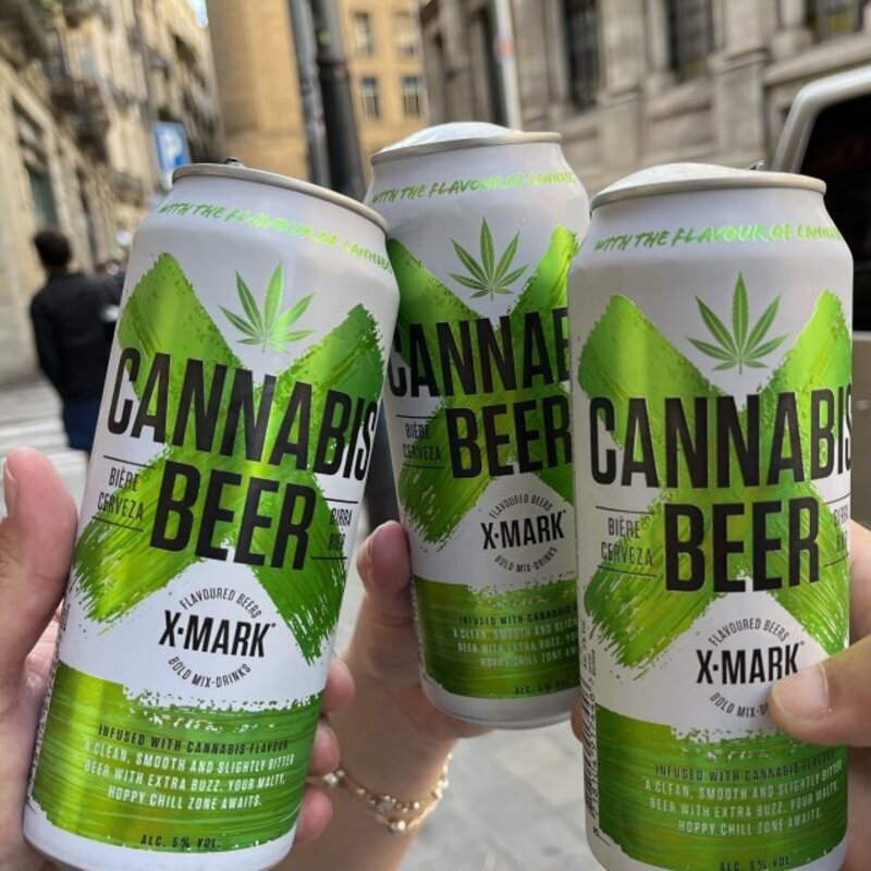 Bia X-Mark Cannabis Beer 5% - Lon 500ml, Thùng 12 Lon