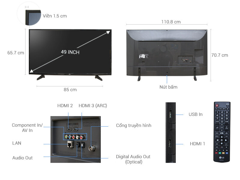 Smart Tivi LG 49 inch 49UH610T