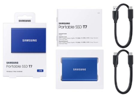 Ổ cứng di động SSD Samsung T7 Portable 2Tb MU-PC2T0H/WW