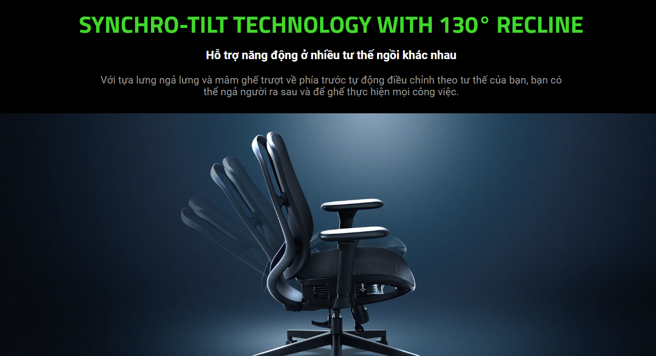 Ghế game RAZER FUJIN - Mesh Gaming Chair 3