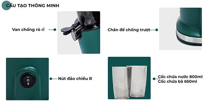 Máy ép chậm miệng rộng Magic Eco AC-134