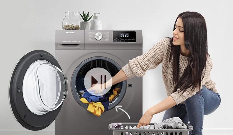 Máy giặt Hisense Inverter 9.5 Kg WFQY9514EVJMT nhiều tiện ích thông minh