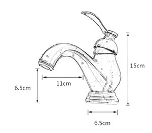 Bản vẽ kỹ thuật vòi lavabo Kanly GCV01