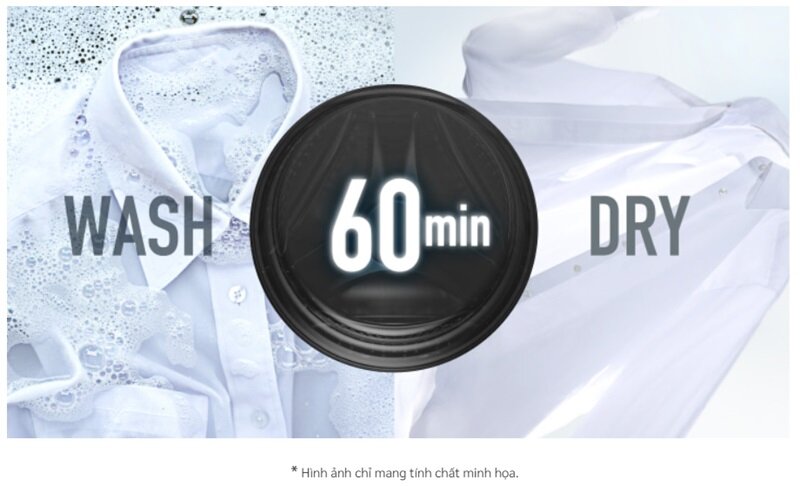 Máy giặt sấy Hitachi Inverter BD-D120XGV 12 kg chế độ giặt nhanh