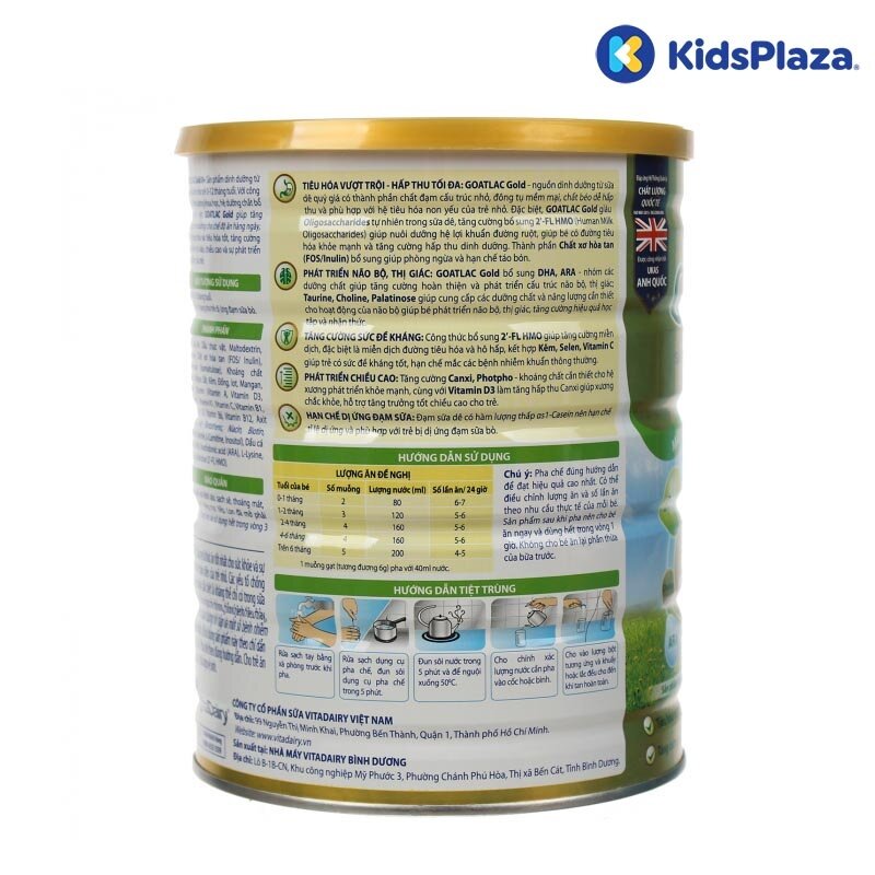 sữa dê Goatlac 0 800g cho bé 0-12 tháng