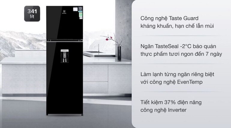 Tủ lạnh Electrolux ETB3740K-H có ngăn đông mềm Taste Seal