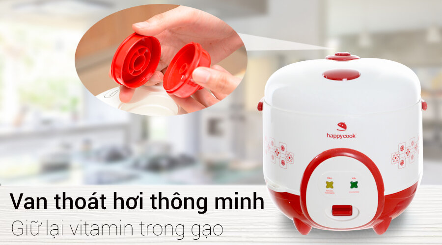 Nồi cơm điện Happycook 1.8 lít HC-180A Đỏ Nồi cơm điện Happycook 1.8 lít HC-180A Đỏ