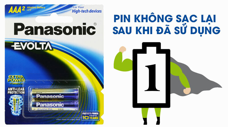 Pin AAA 2 viên Panasonic Evolta LR03EG-2B-V