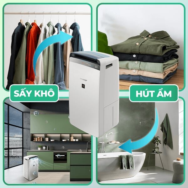 Sharp DW-J20FV-W công nghệ lọc không khí tiên tiến