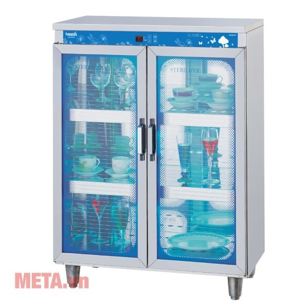 Tủ sấy tiệt trùng HPS 101 - D sử dụng tia cực tím mạnh loại bỏ các vi khuẩn và nấm mốc gây bệnh Tủ sấy tiệt trùng Happy Cook