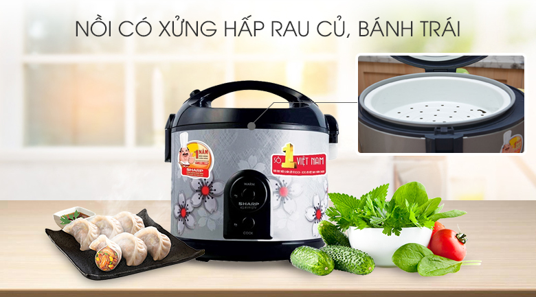 Nồi cơm điện Sharp 1.8 lít KS-NR191STV Nồi cơm điện Sharp 1.8 lít KS-NR191STV