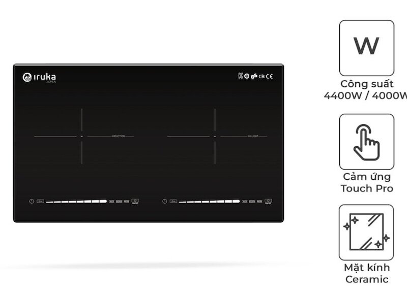 bếp điện từ Iruka I-26 làm nóng vật dụng nấu nhanh chóng