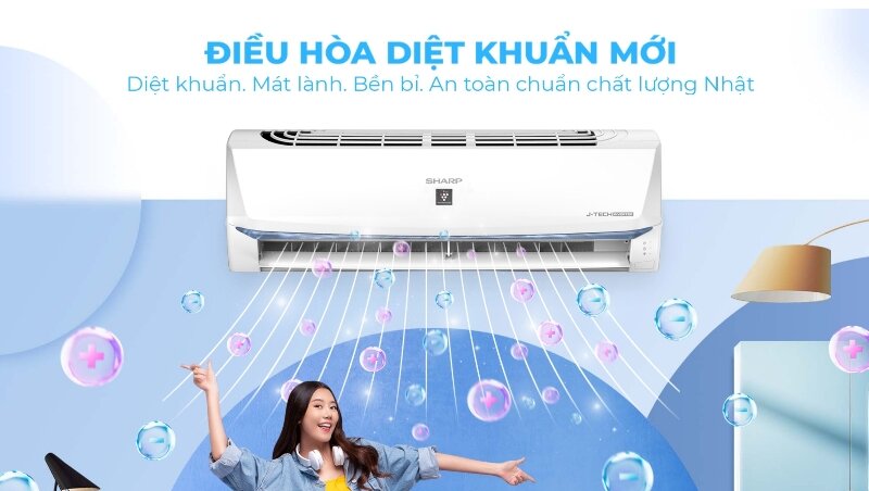 Điều hòa Sharp Inverter 12000 BTU 1 chiều AH-XP13BSW thiết kế