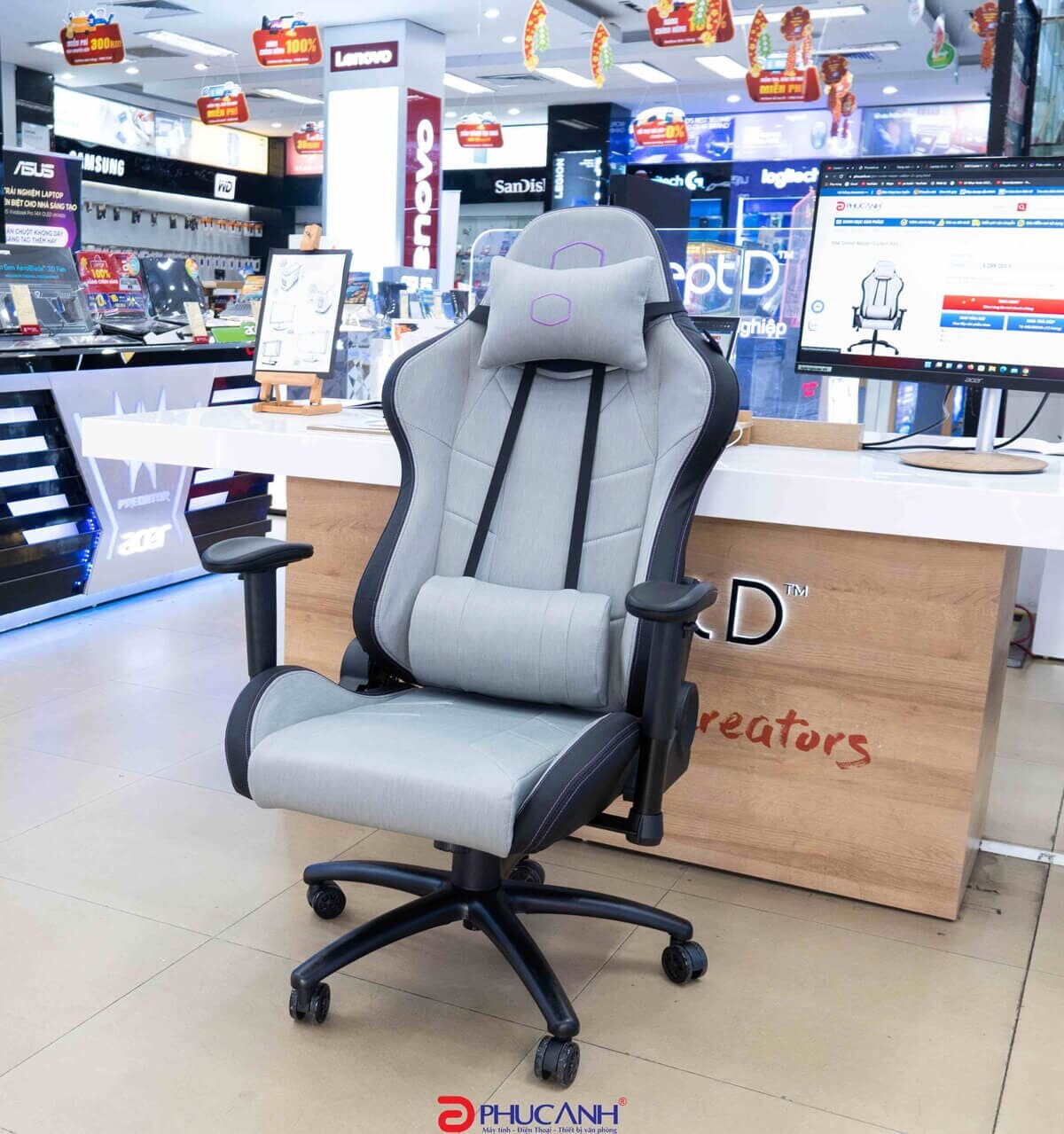 ghế gaming cooler master