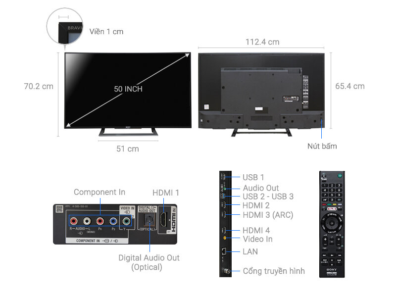 Android Tivi Sony Cong 50 inch KD-50S8000D Android Tivi Sony Cong 50 inch KD-50S8000D