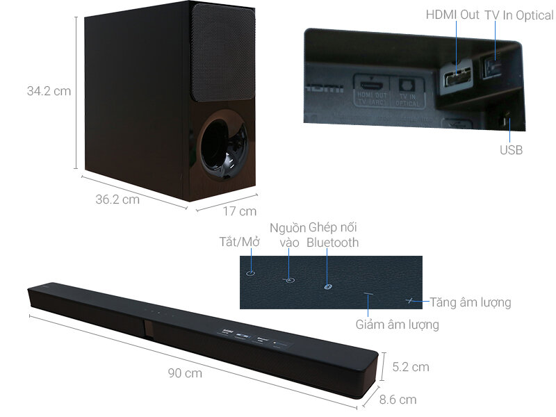 Loa thanh Sony HT-CT290/BM 300W Loa thanh Sony HT-CT290/BM 300W