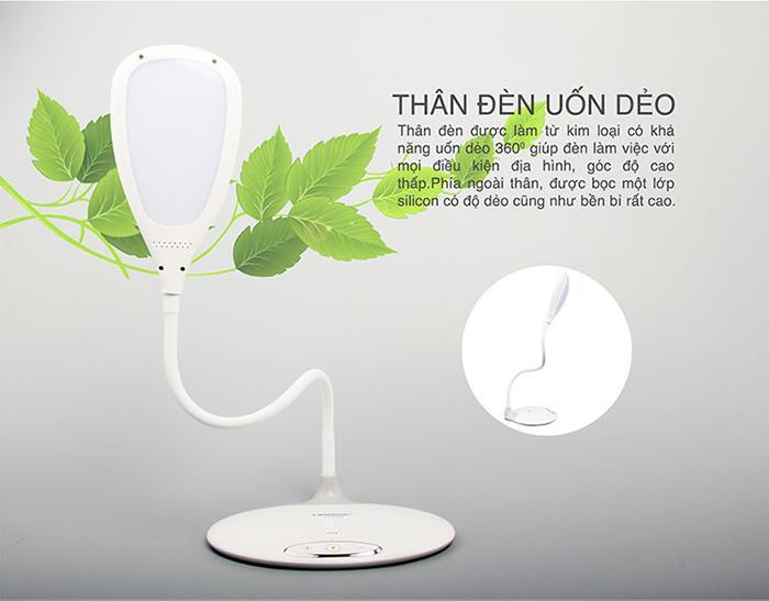 Đèn bàn cảm ứng 3 màu ánh sáng Tiross TS1802 màu sữa Đèn bàn cảm ứng 3 màu ánh sáng Tiross TS1802 màu sữa