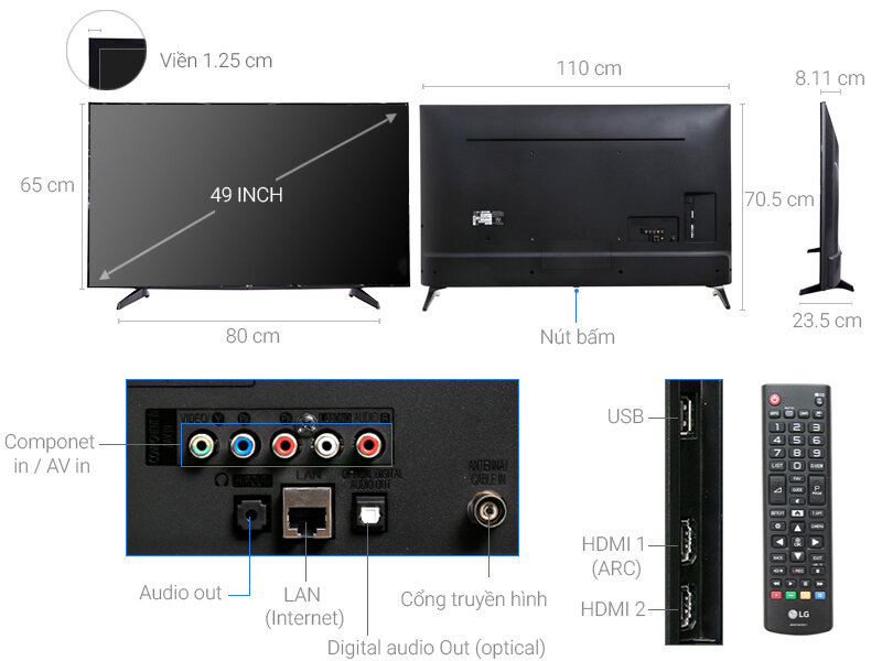 Smart Tivi LG 49 inch 49LJ550T