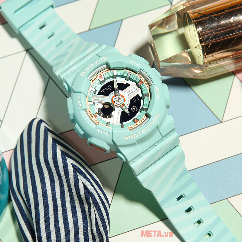 Đồng hồ nữ Baby-G BA-110CH-3ADR xanh ngọc