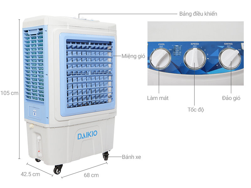 Máy làm mát không khí Daikio DK-5000C Máy làm mát không khí Daikio DK-5000C