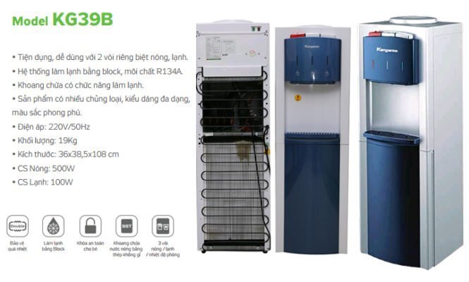 cây nước nóng lạnh Kangaroo KG39B (KG-39B)
