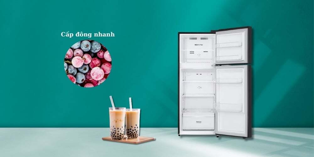 Tính năng cấp đông nhanh - Tiết kiệm thời gian làm lạnh LG LTB21BLMD